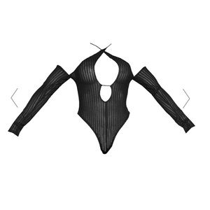 Textured Cut Out Bodysuit